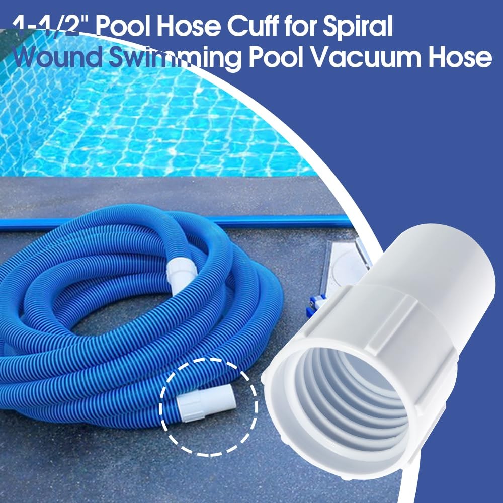 Nayciiy 1-1/2&Prime; Threaded Pool Hose Cuff Swimming Vacuum 1.5 inches, 4