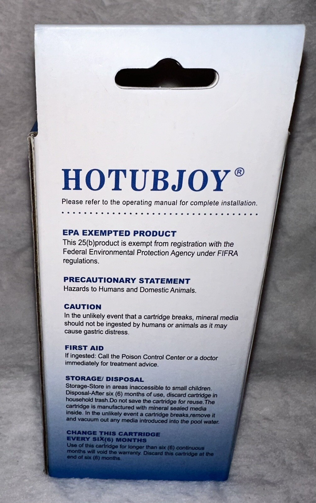 Hotubjoy Gray Mineral Cartidge Stick