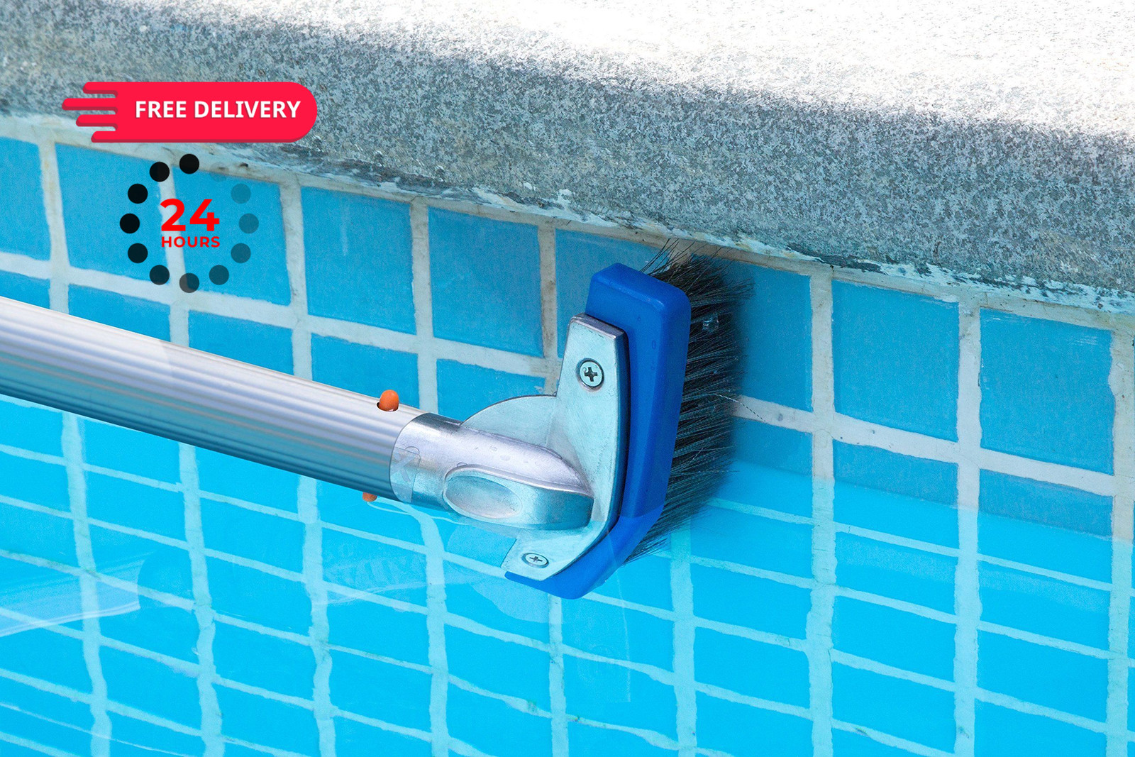 Aquatix Pro Heavy Duty 5&Prime; Pool Brush, Durable Stainless Steel 5&Prime;, Gray