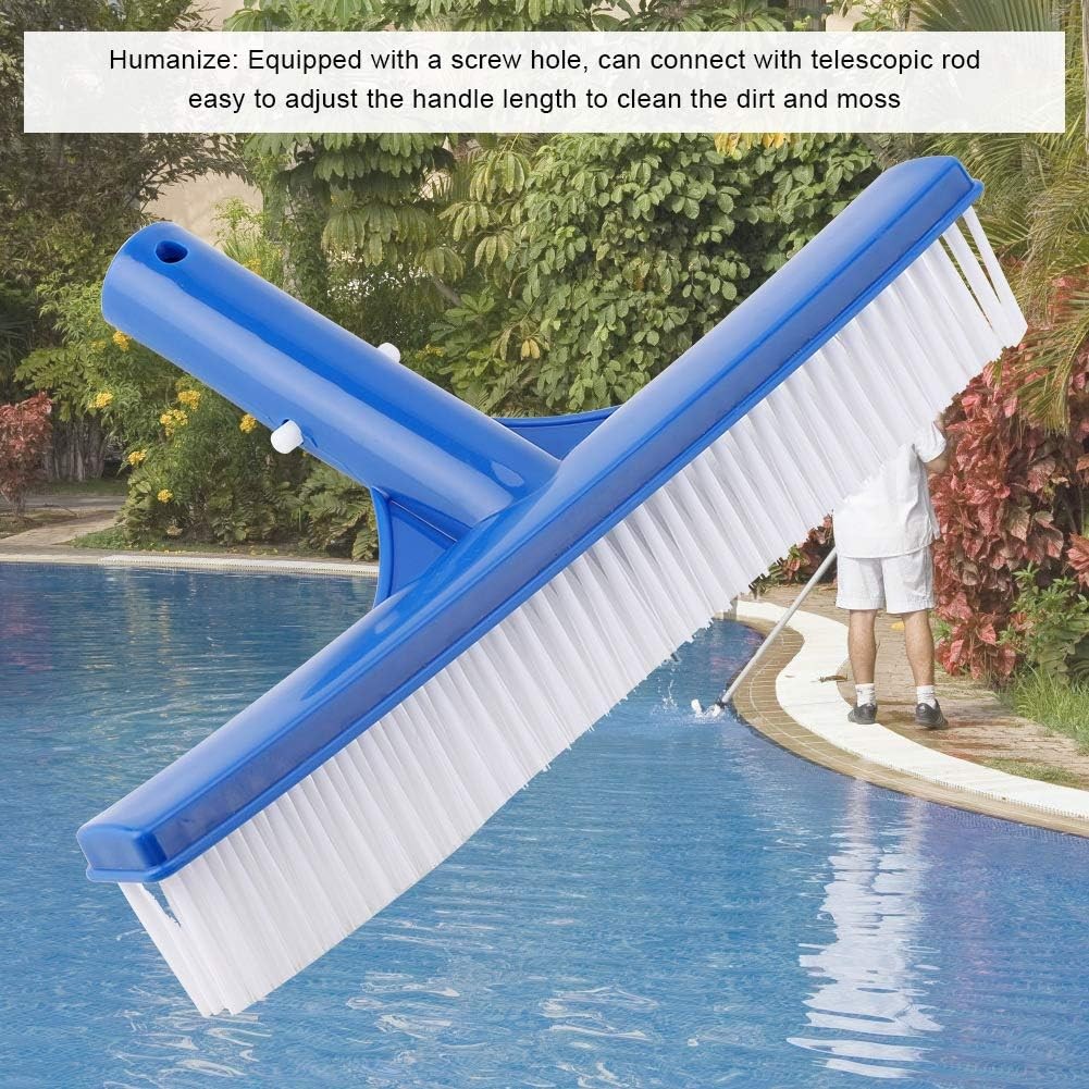 10in Swimming Pool Brush, Plastic Swimming Pool Brush Dirt Moss Pond Spa Hot Spr
