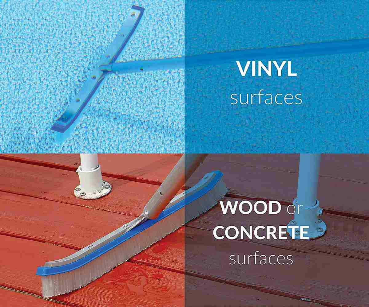 NEW 18&Prime; Curved Wall Floor Brush for In/Above Ground Swimming Pool [Brush Only]
