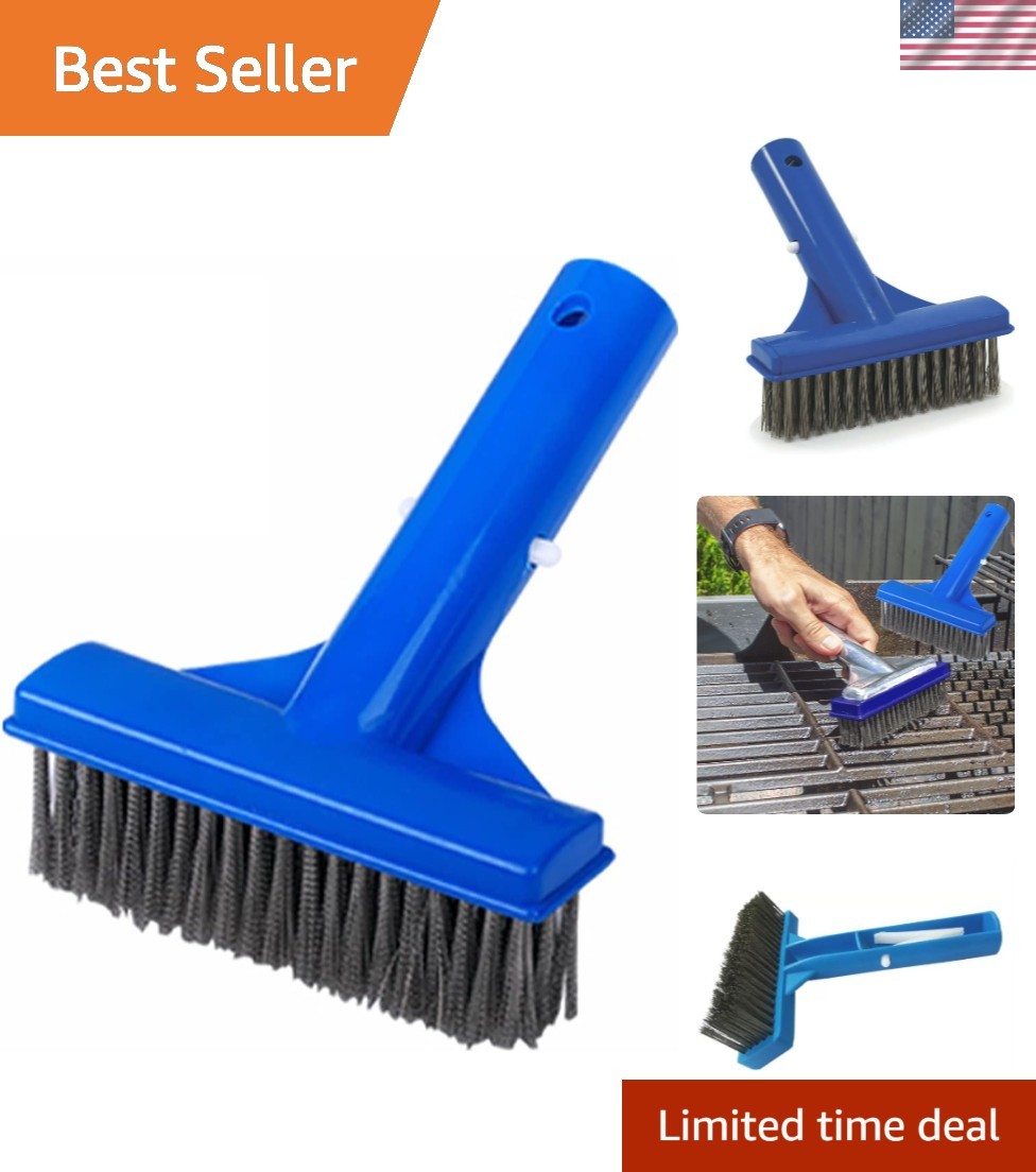 5-Inch Heavy Duty Stainless Steel Pool Algae Brush for Cleaner Corners & Steps