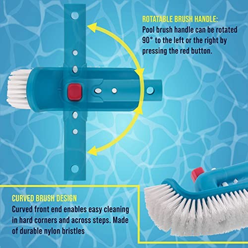 Pool Brush Head for Inground Pools, Hot Tub, Spa – 8 inch x 4 inch – Curved