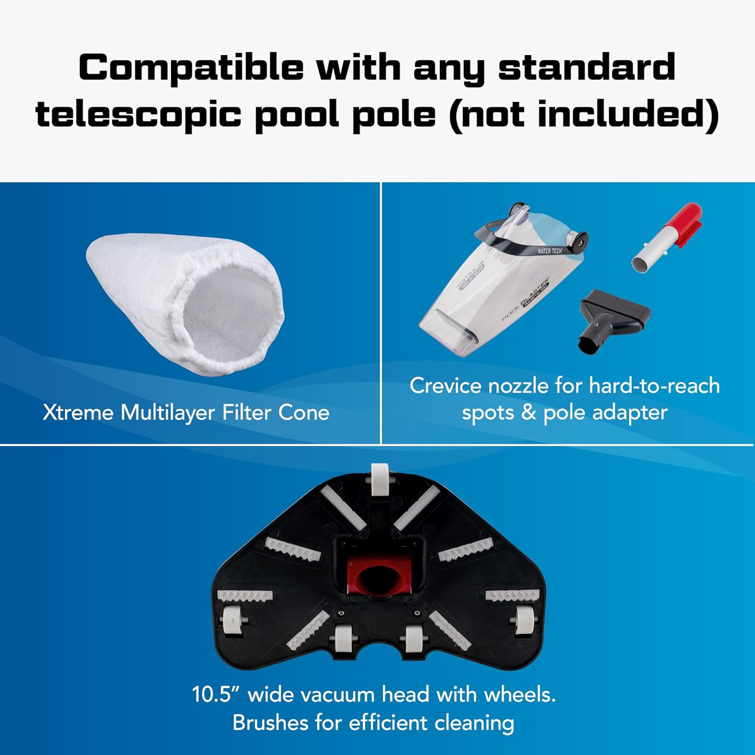 Pulse XL 350 Inground & above Ground Pool Vacuum – American-Engineered Cordless