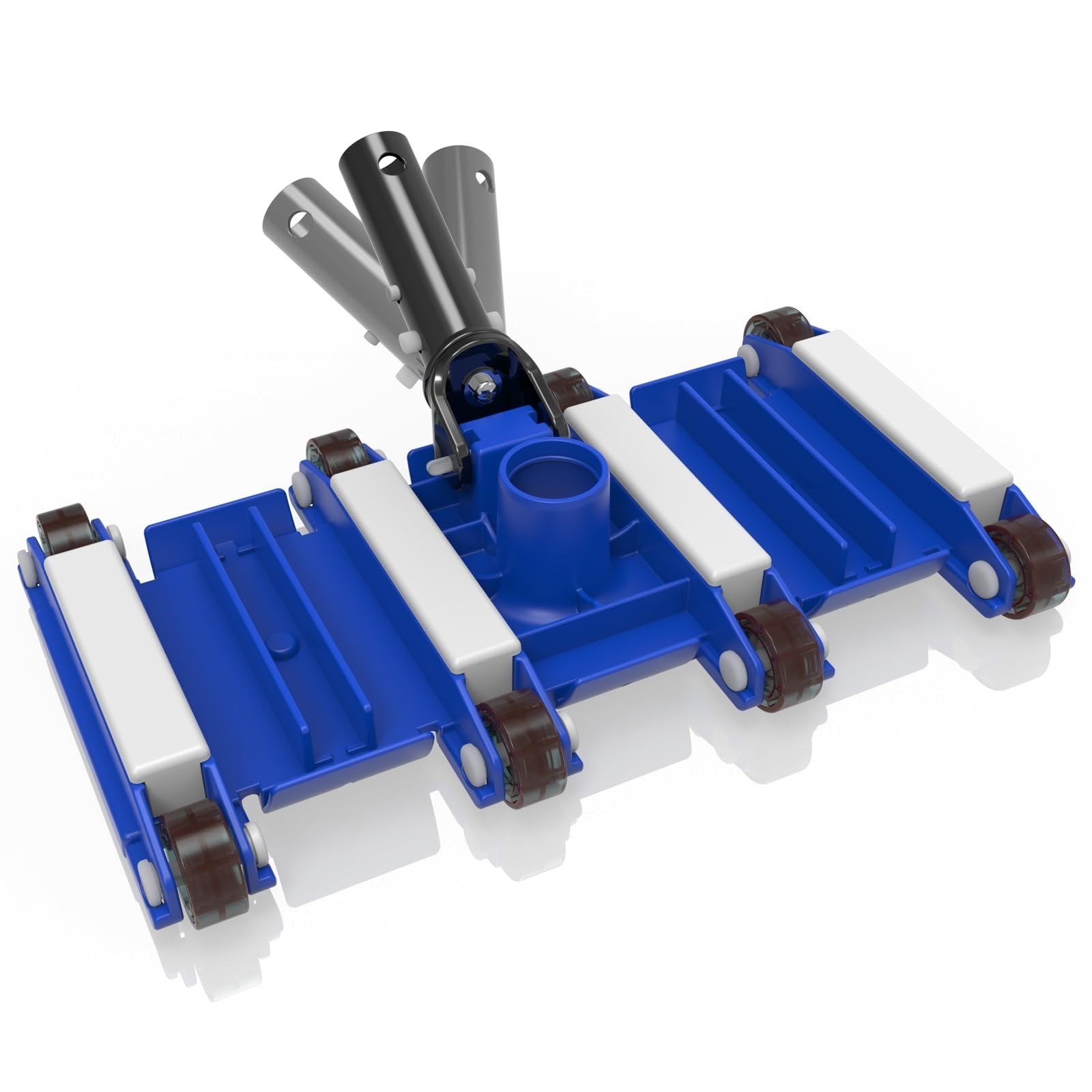 14&Prime; Weighted Pool Vacuum Head with Wheels, Manual Cleaner, Bottom Brushes & Swiv