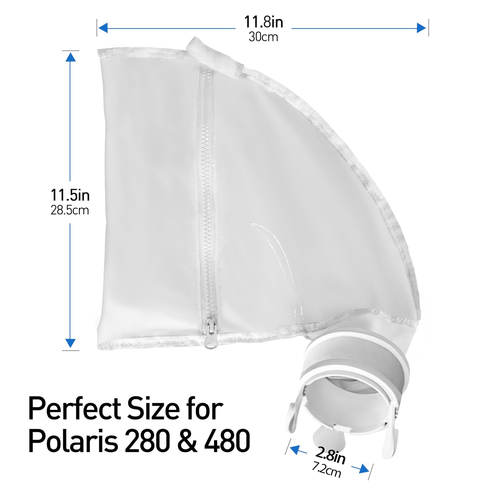 Nylon Mesh Pool Cleaner Bags,Bag Zipper for Polaris 280 & 480 Pool Cleaner Al…