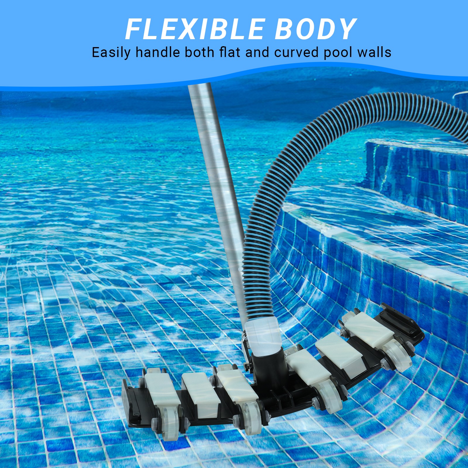 Professional Swimming Pool Vacuum Head Weighted Flexible Pool Cleaner In-Ground