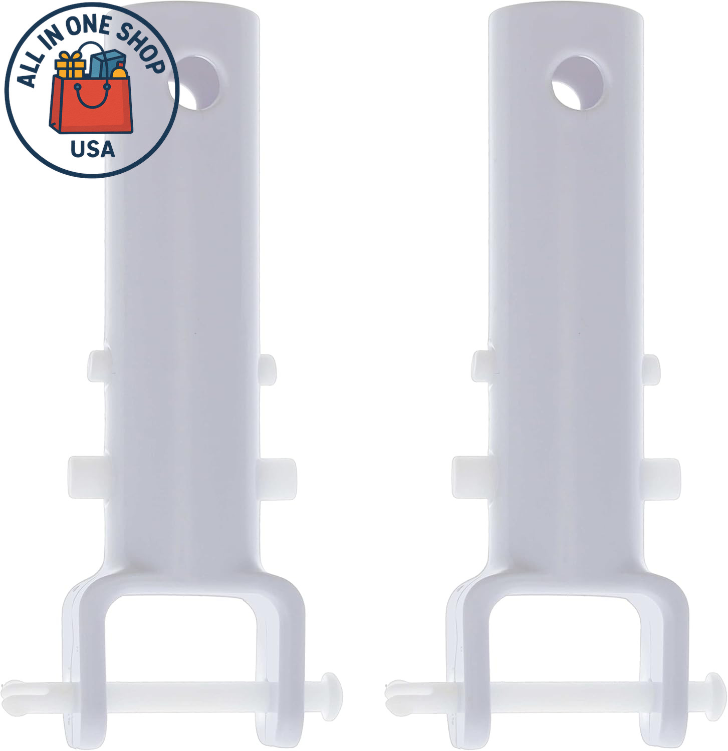 Premium Pool Vacuum Head Replacement Handles with Clips and Locking Pins