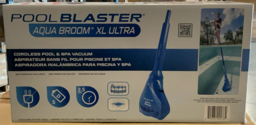 Pool Blaster Aqua Broom XL Ultra Cordless Pool & Spa Vacuum with Pole Set