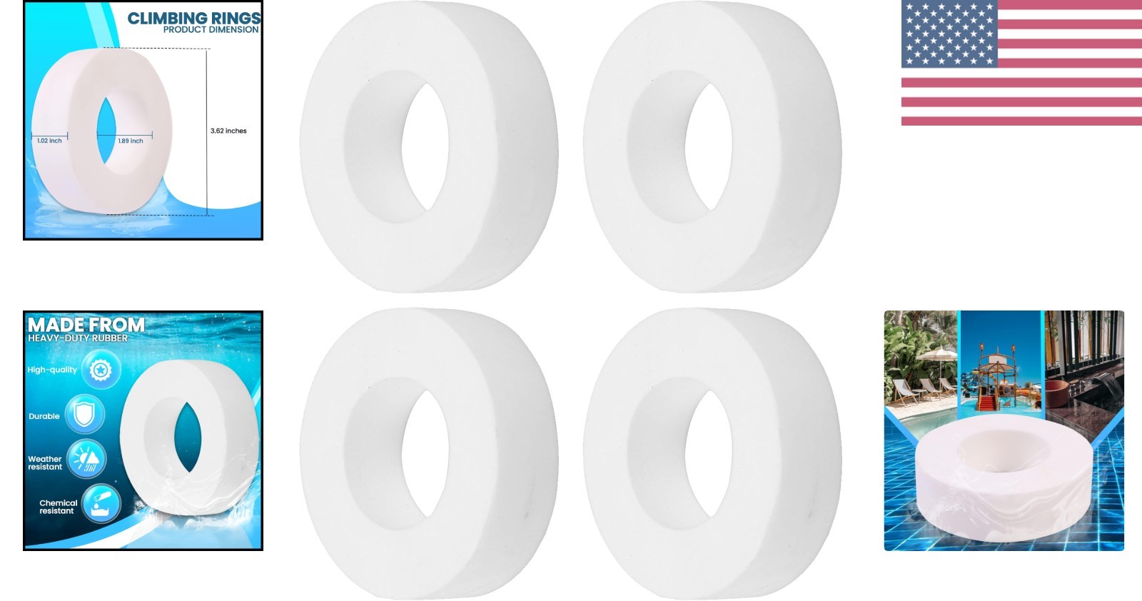 Durable Rubber Climbing Rings for M200 M400 M500 Dolphin Cleaners – 4 Pack