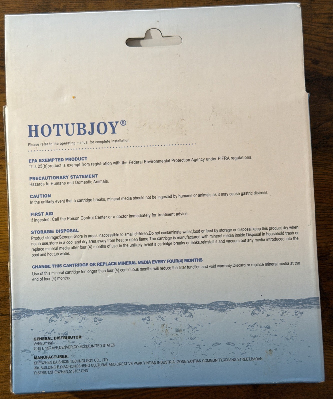3 Pack HOTUBJOY Hot Tub Filter Spa Mineral Cartridge Sticks VVEBUY New in Box