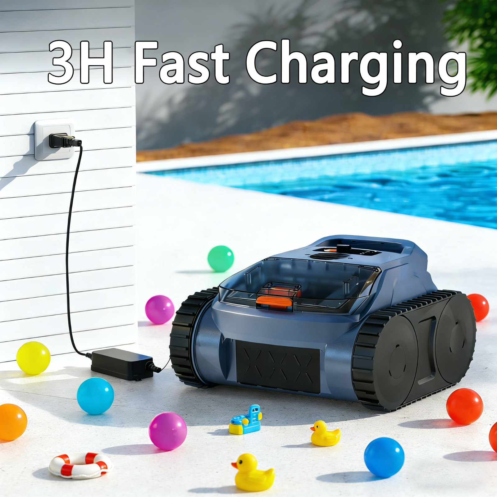 2026 New Cordless Robotic Pool Cleaner | 120W Brushless Motor Pool Vacuum