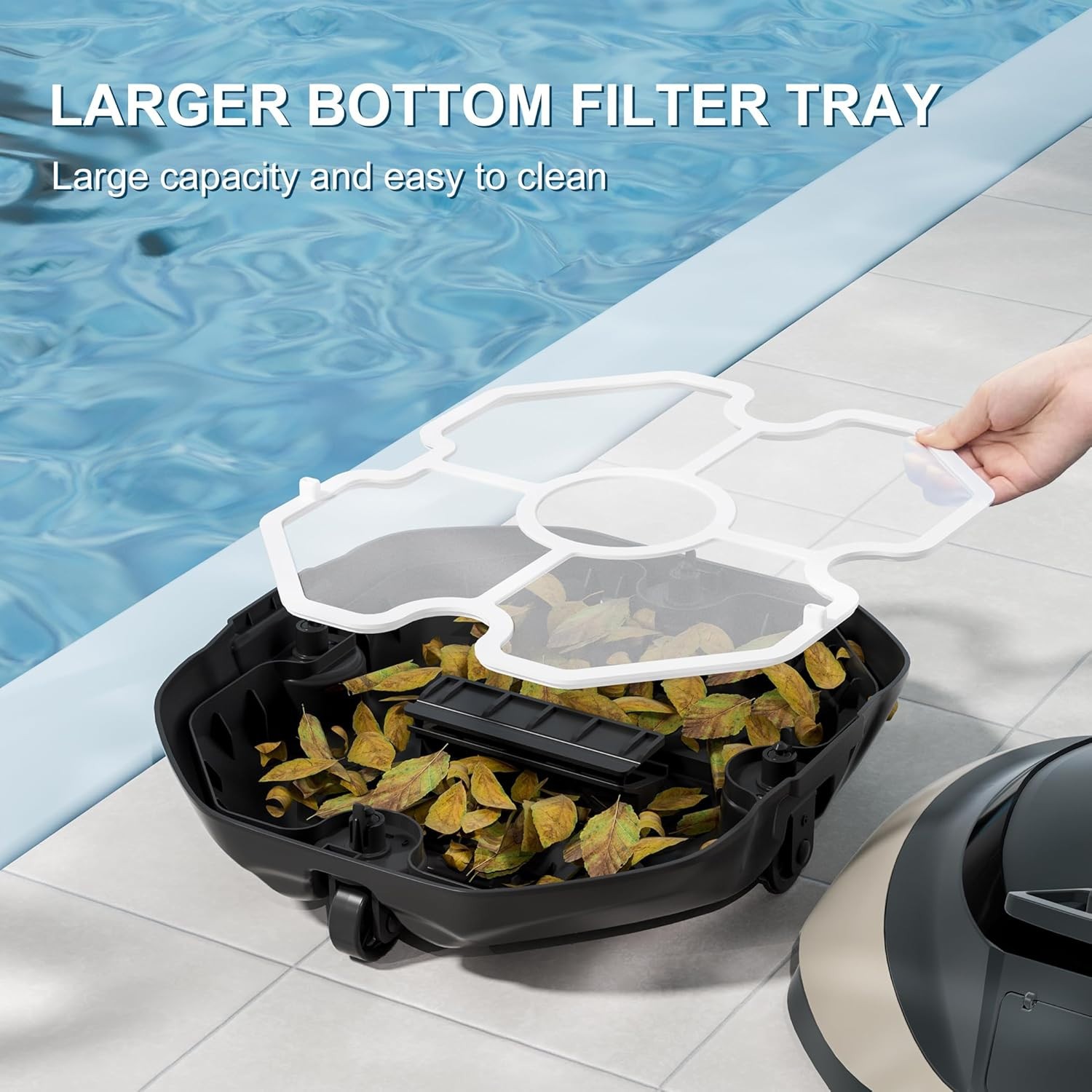 Cordless Robotic Pool Cleaner with 4400mAh Battery,Pool Vacuum for Above Ground