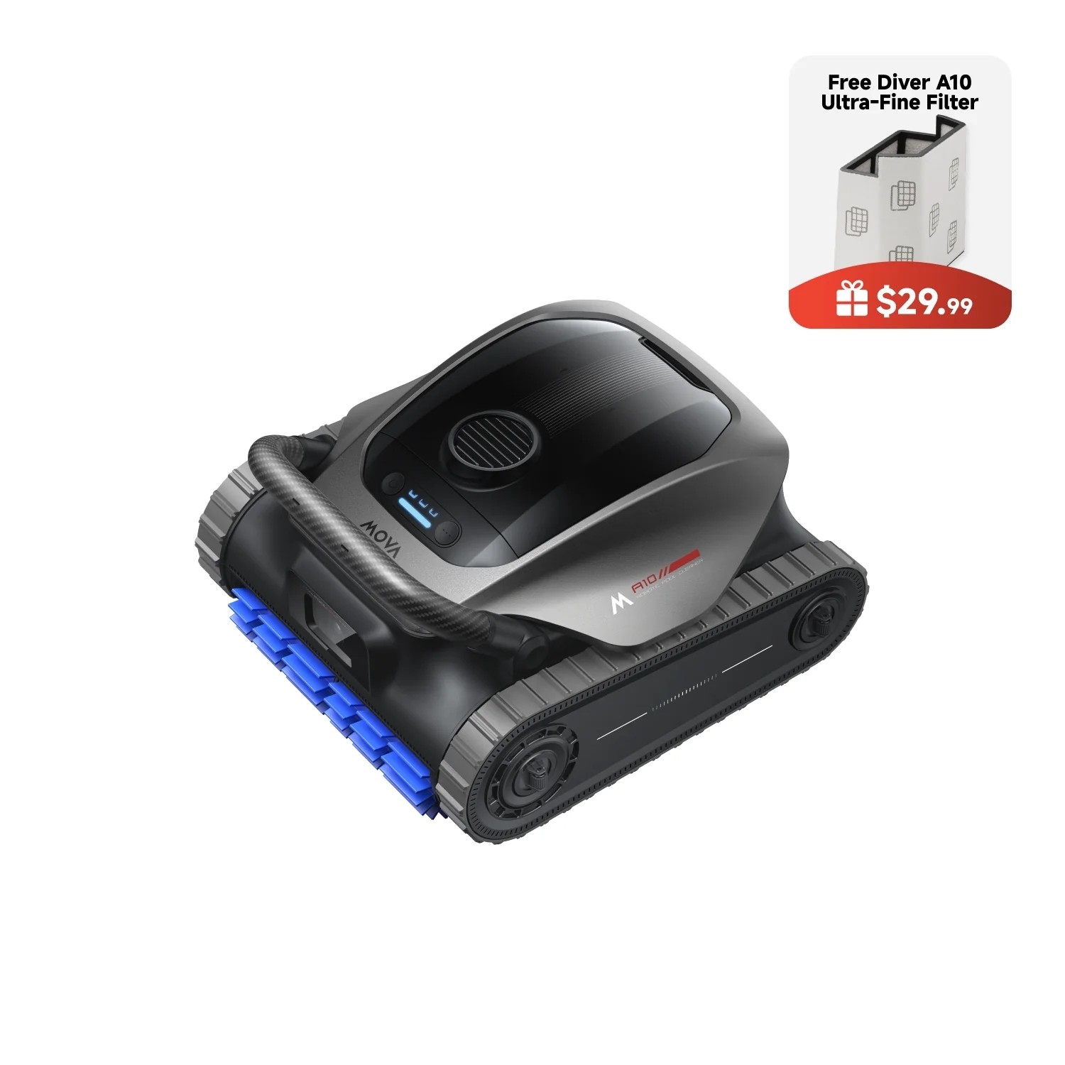 Mova Diver A10 Cordless Robotic Pool Vacuum Cleaner 6000GPH Suction 240min