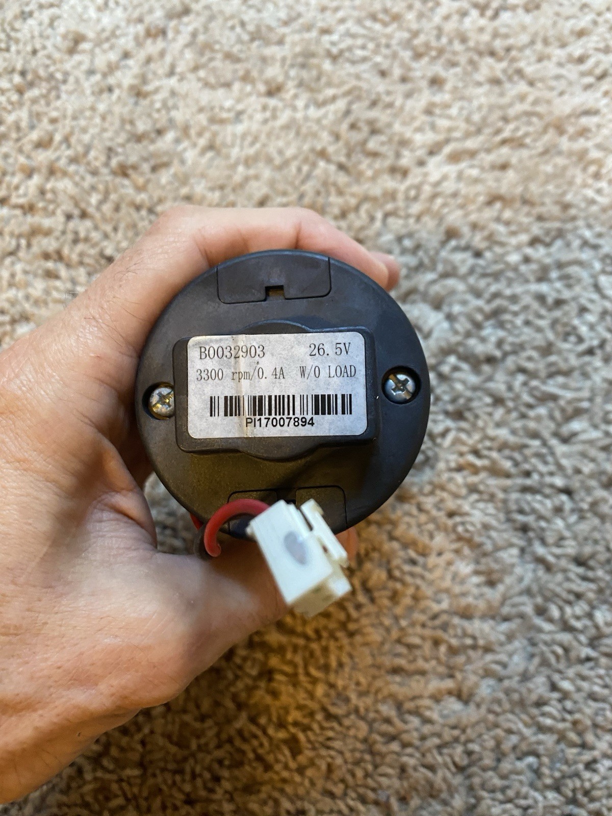 Polaris B0032903 26. 5V 3300 RPM Impeller Motor