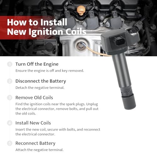Ignition Coil Pack Replacement for 1.8L 1.8 Honda Civic 2006 2007 2008 2009