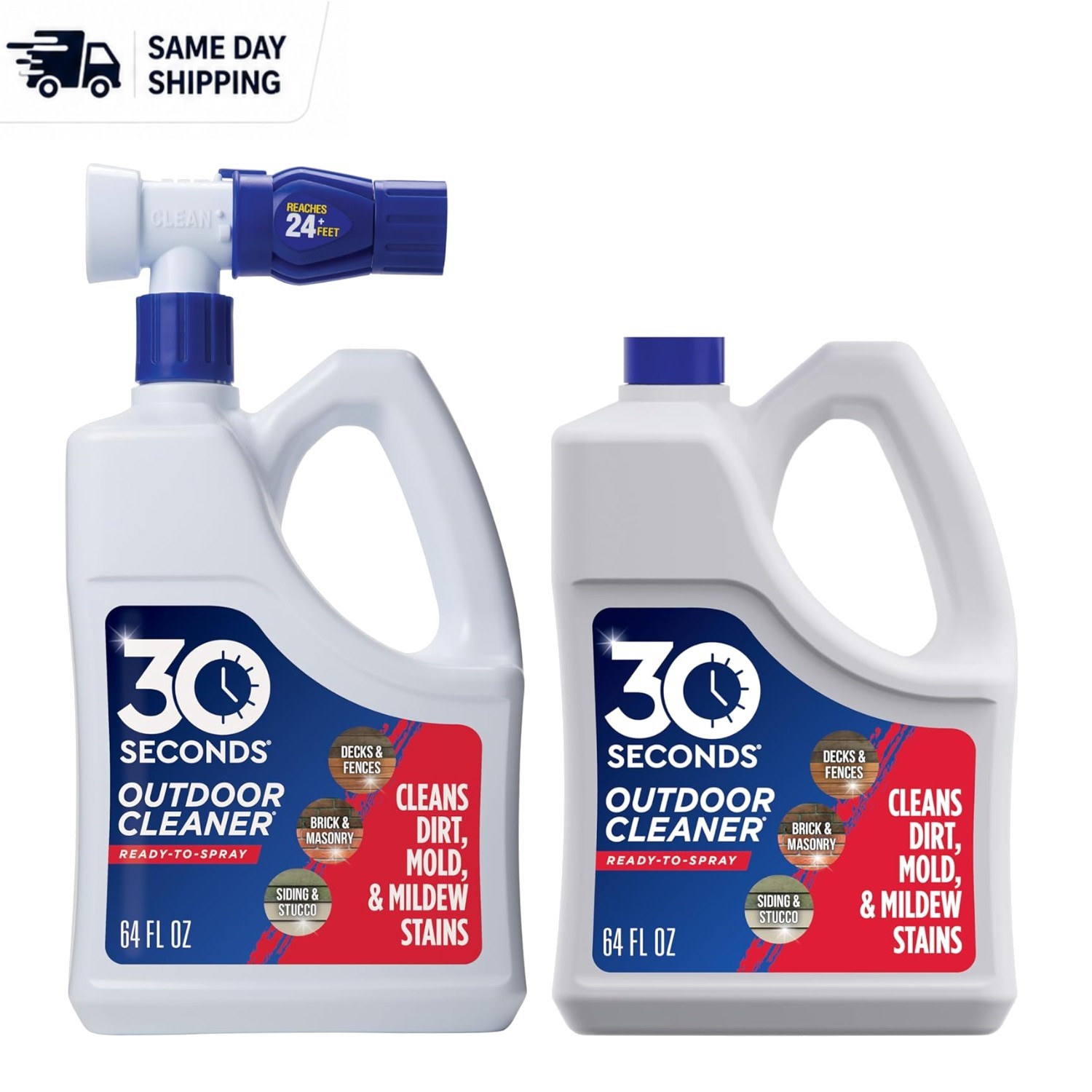 Hose End Outdoor Cleaner 2 Pack – Tackles Tough Organic Stains on Any Surface