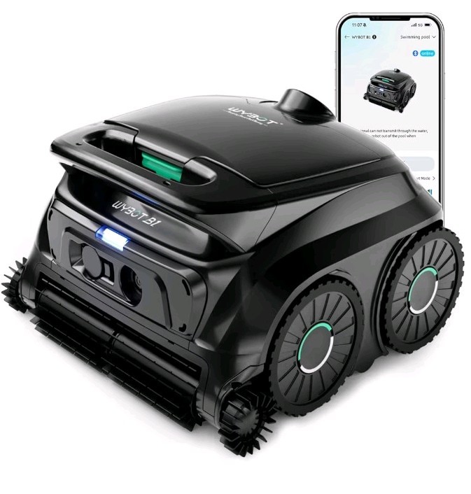 WYBOT B1 Cordless Robotic Pool Vacuum Inground App Navigation Carbon 2026 NEW