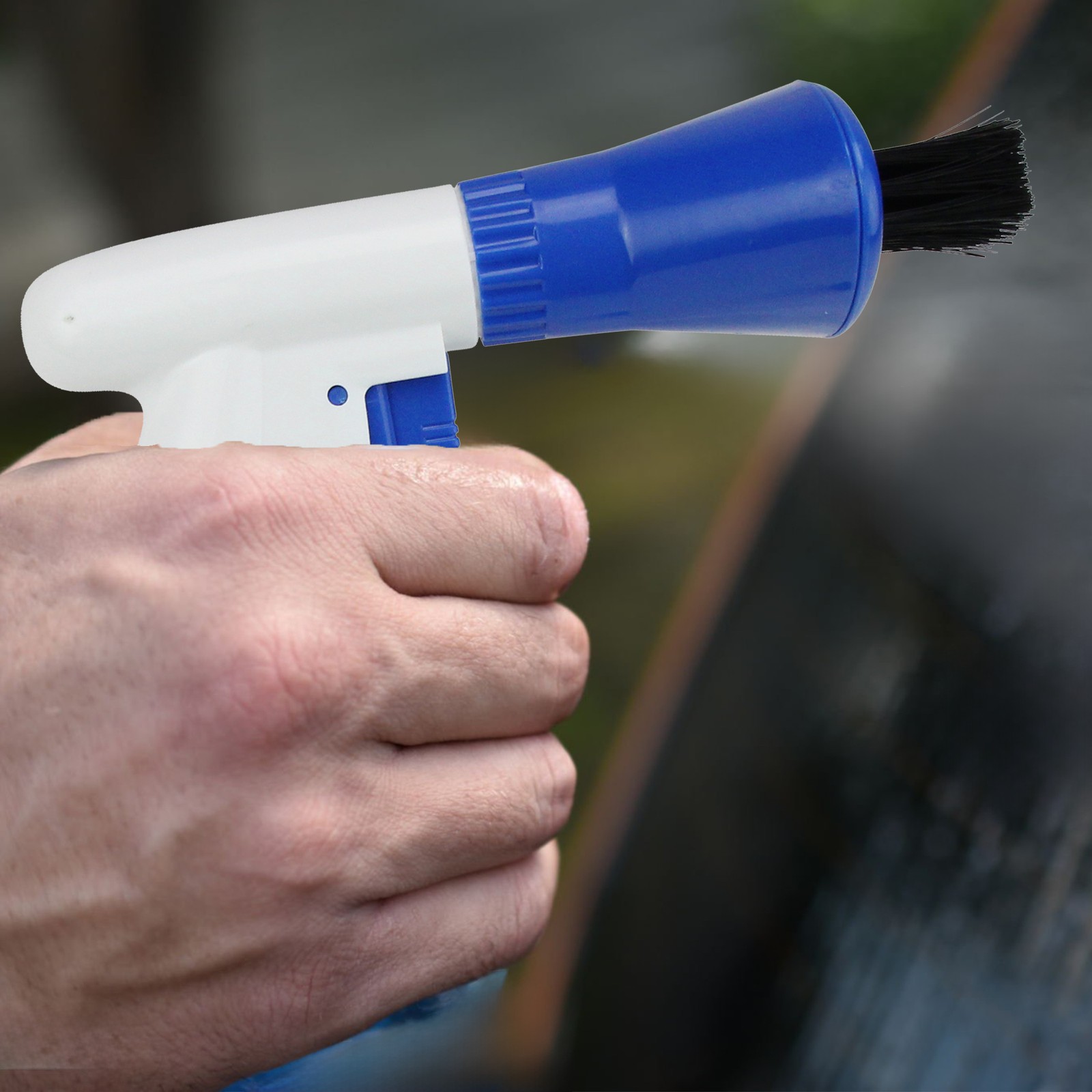 Pool Central 8IN Blue and White Swimming Pool Filter Cleaning Spray Brush Head