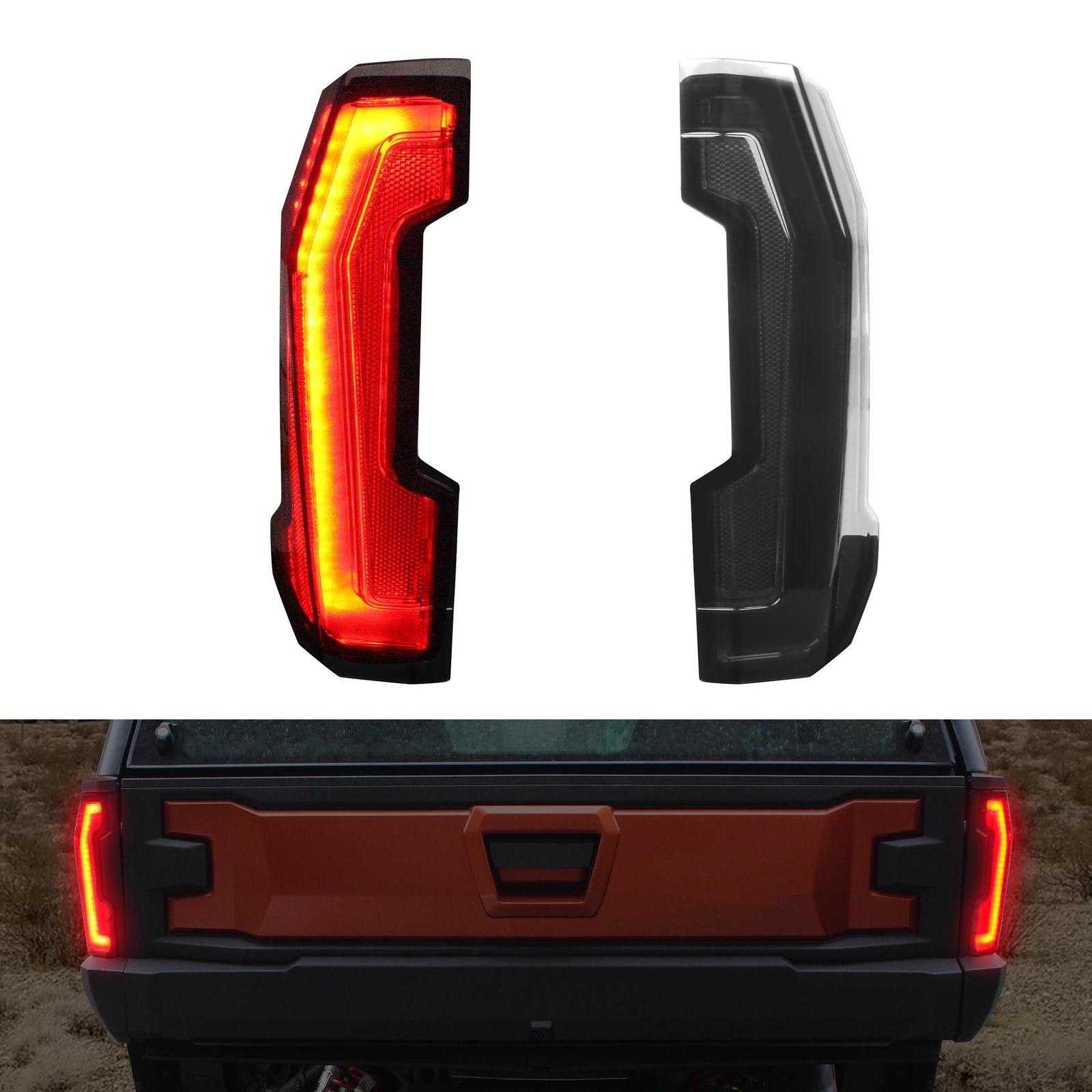 LED Taillights Compatible with 2024+ Polaris Xpedition Accessories Smoked Bla…