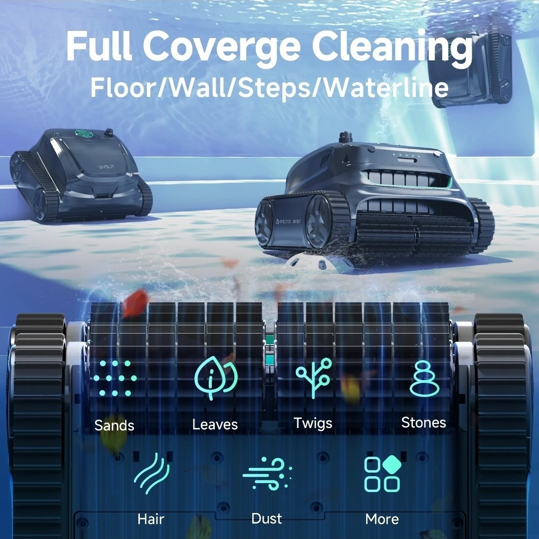 WYBOT S2 Cordless Robotic Pool Cleaner – Model WY210C – Automatic Vacuum