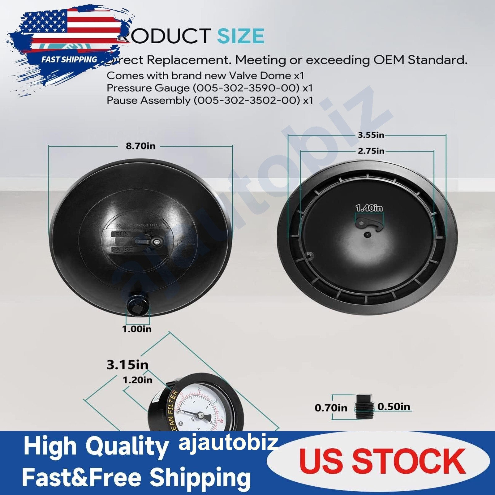 005-302-4300-03 Replace for Paramount Water Valve Top Dome Complete Assembly