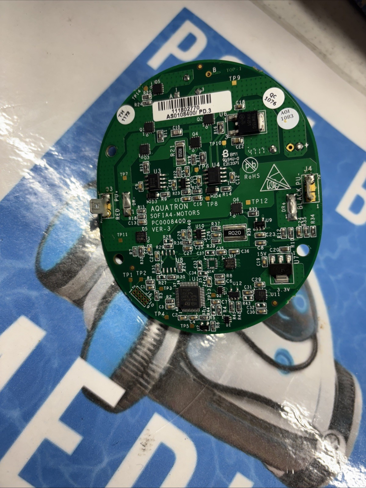 AquaBot Aquatron Printed Circuit Board PCB Tested Great PC0008400 Ver-3 Sofia4