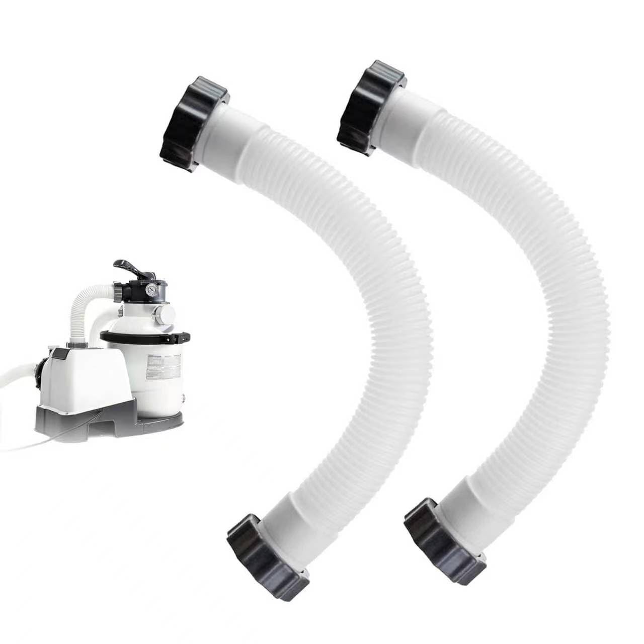 Pool Filter Pump Replacement Hose, 1.5&Prime; Diameter, 16&Prime; Long, 20 Inches, 2 PCS