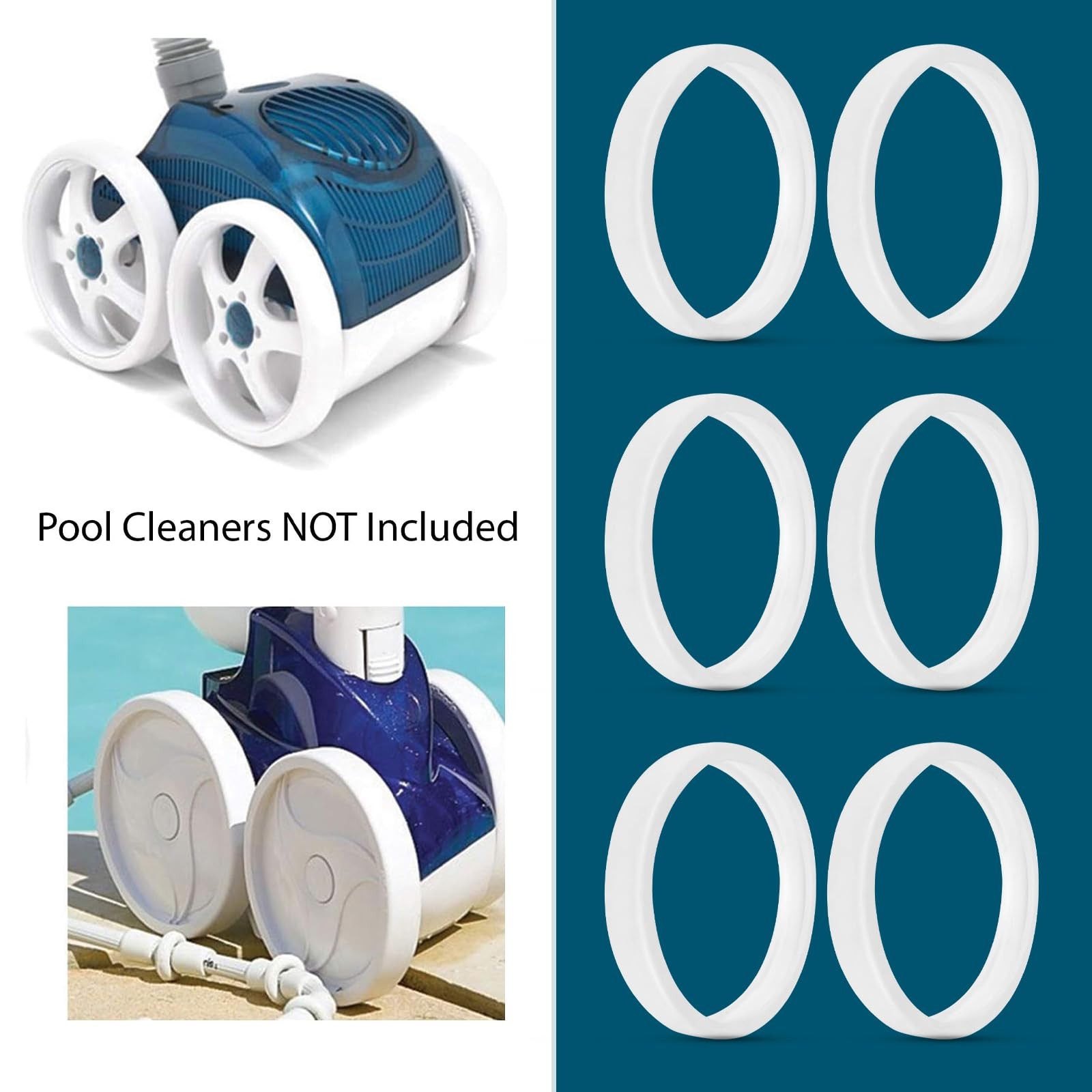 (6-Pack) The Exact Pool Cleaner Tire Replacement – 1.9/2.8&Prime;(6 Pack)