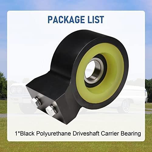 Heavy Duty Aluminum Poly Drive Shaft Carrier Bearing Replacement for Black