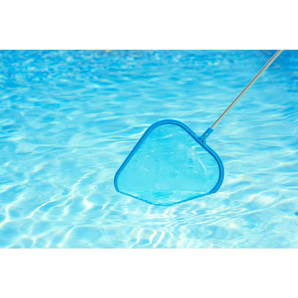 Swimming Pool and Spa Leaf Skimmer with 4 Ft. 2-Piece Pole