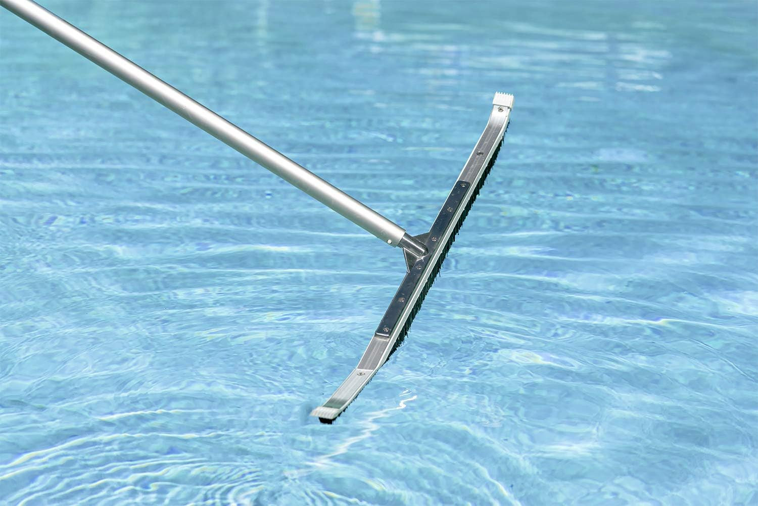 36-Inch Extra-Wide Commercial Swimming Pool Wall Brush, Heavy-Duty Aluminum Back