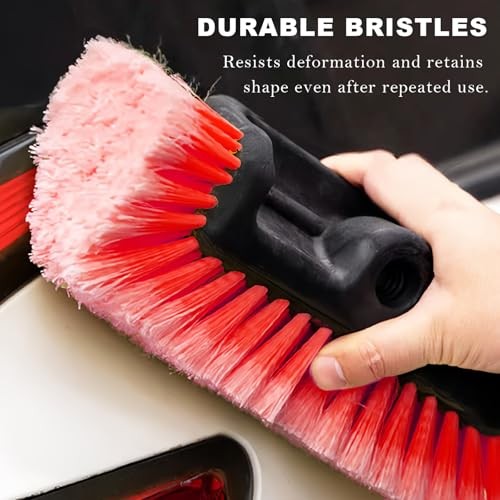 10-inch Soft Bristle Car Wash Brush Head – Auto, RV, Boat, Truck Exterior Red