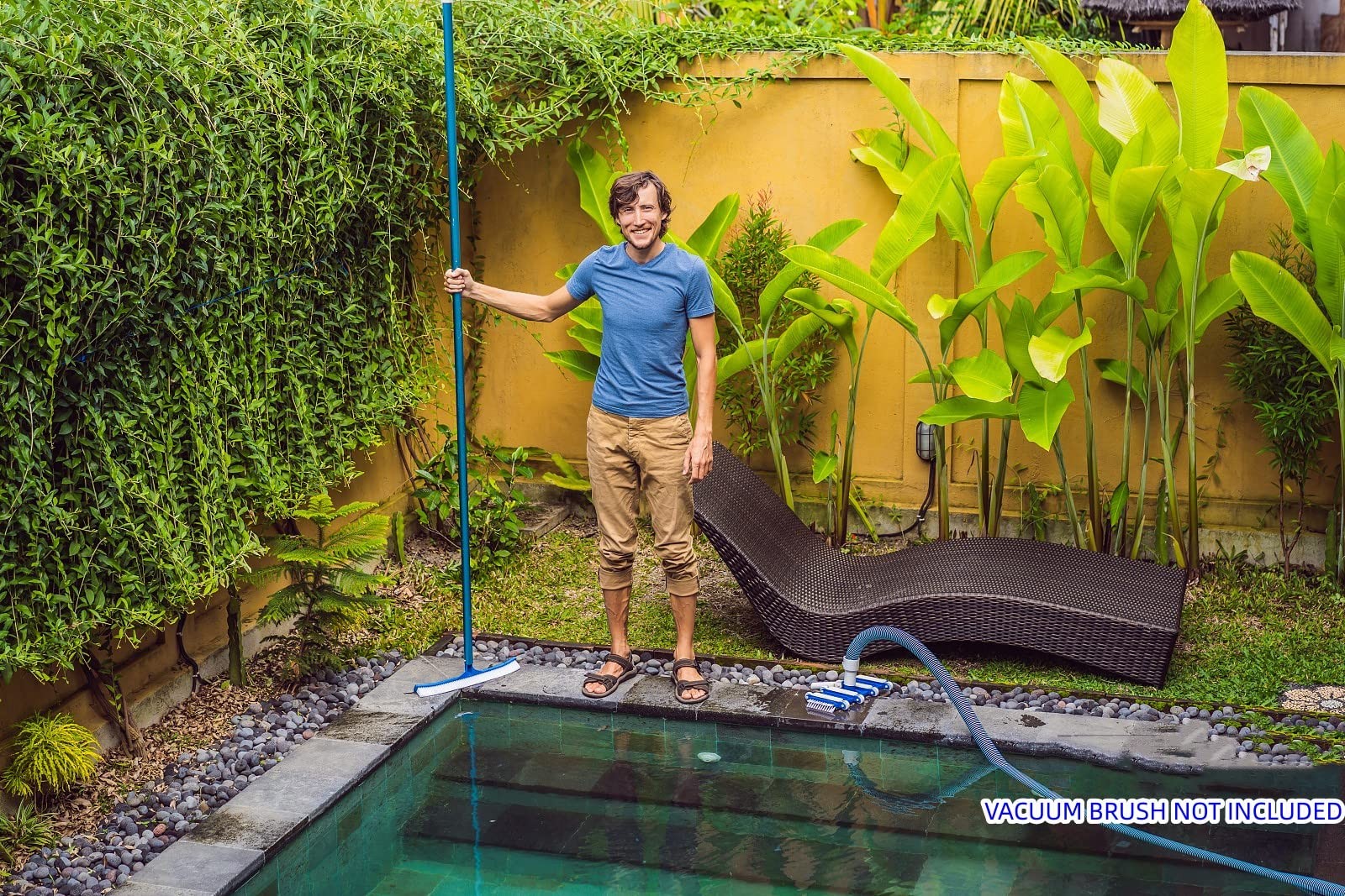 Poolwhale Professional 12 Feet Blue Anodized Aluminum Telescopic Swimming Pool