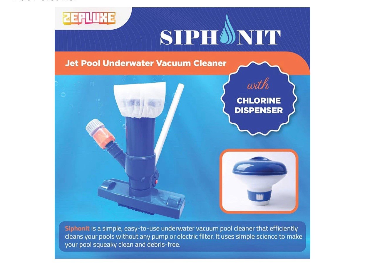 LAZYBOI Zepluxe Portable Hand Held Electric Swimming Pool Handheld Vacuum.