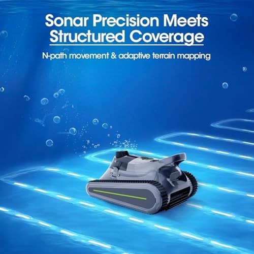 Cordless Robotic Pool Cleaner, Pool Vacuum 180W Brushless Motor, 45000Pa Suction