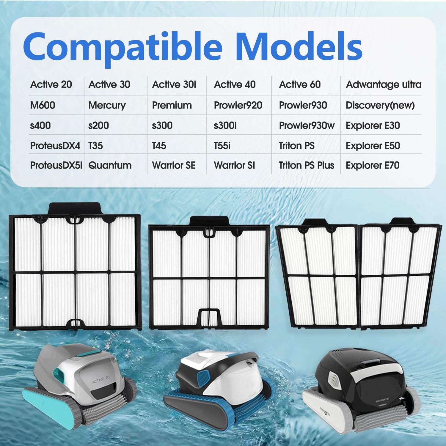 Dolfin Filter Replacement Kit 8 Pack Maytronics Compatible Ultra Fine Filter