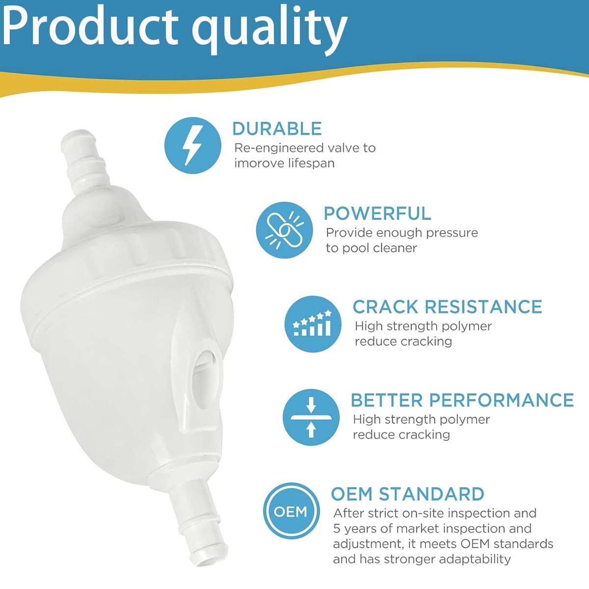 G52 Backup Valve Kit Replacement for Polaris Pool Cleaner Parts 280, 380 Cleaner