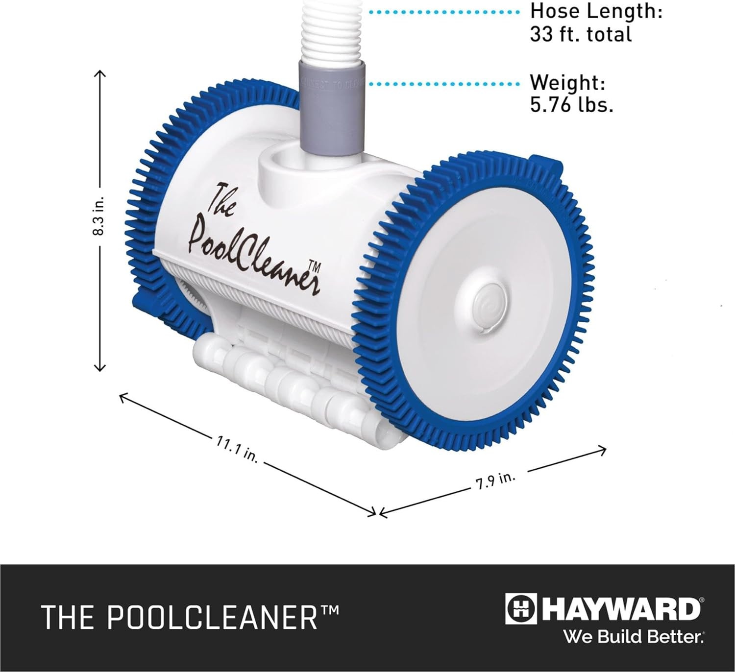 Pool Vacuum for Inground Pools Poolvergnuegen Suction Pool Cleaner (2 Wheel)
