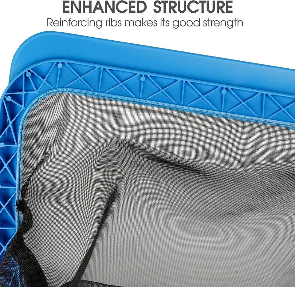 Pool Skimmer Net with Self-Repair Fine Nylon Mesh Bag, Pool Leaf Rake for above