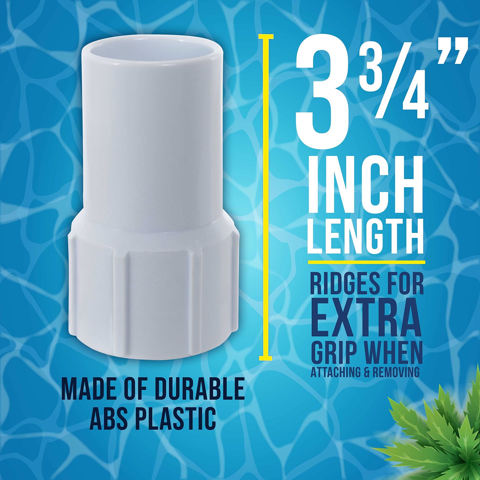 U.S. Pool Supply 1-1/2&Prime; Hose Cuff, 2 Pack – Swimming 1-1/2 Inch