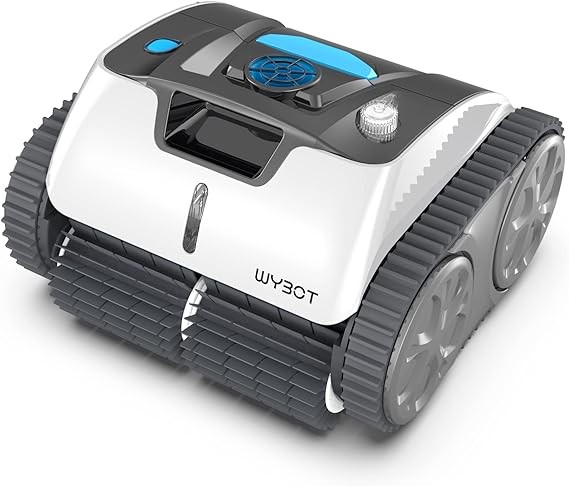 WYBOT Robotic Pool Cleaner Ground Pools up to 60 FT Cordless WY3312 – Black