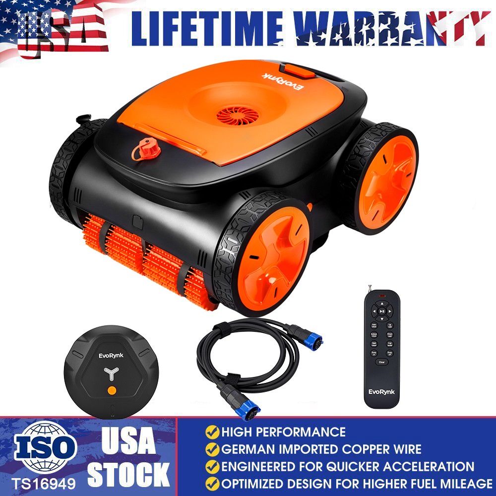Automatic Pool Vacuum Robot for In-ground & Above-Ground Pools 5640 GPH Suction