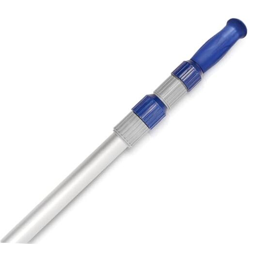 15 FT Telescopic Pool Pole – Adjustable 3 Piece Aluminum Pool Skimmer 15 Foot