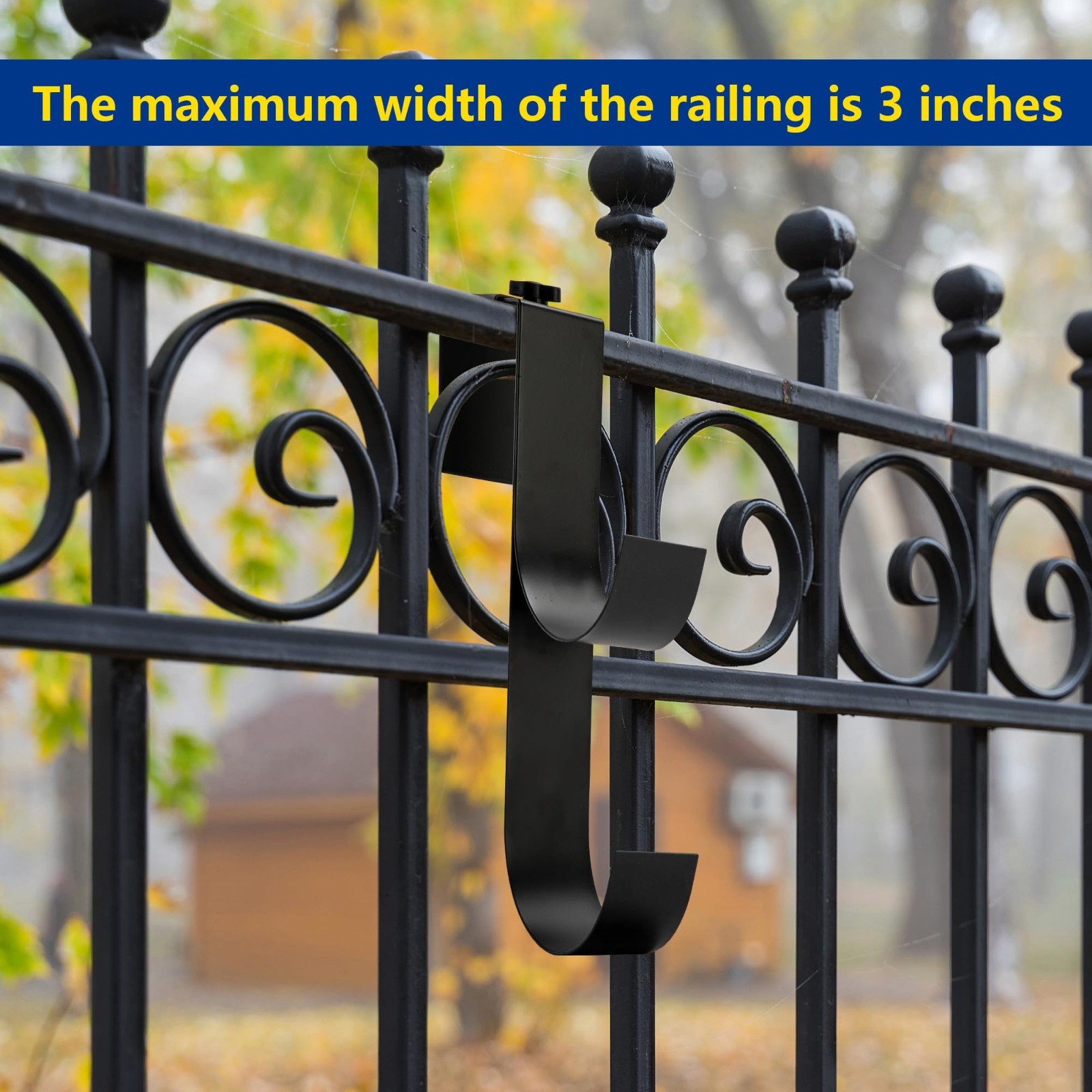 Adjustable Heavy Duty Pool Fence Hooks – 4 Pcs Slip-On Hanger for Pool Equipment
