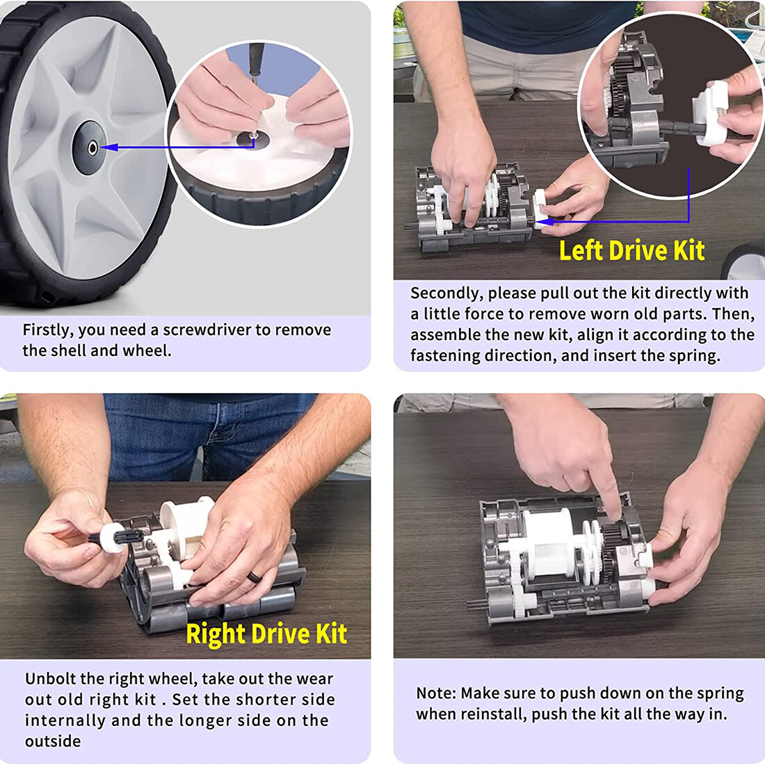 360290, 360289 Left Right Drive Kit for Pentair Rebel Kreepy Krauly Pool Cleaner