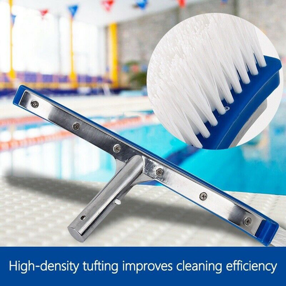 Pool Cleaning Brush – Aluminum Frame, Scratch-Proof, Cleans Floors & Corners