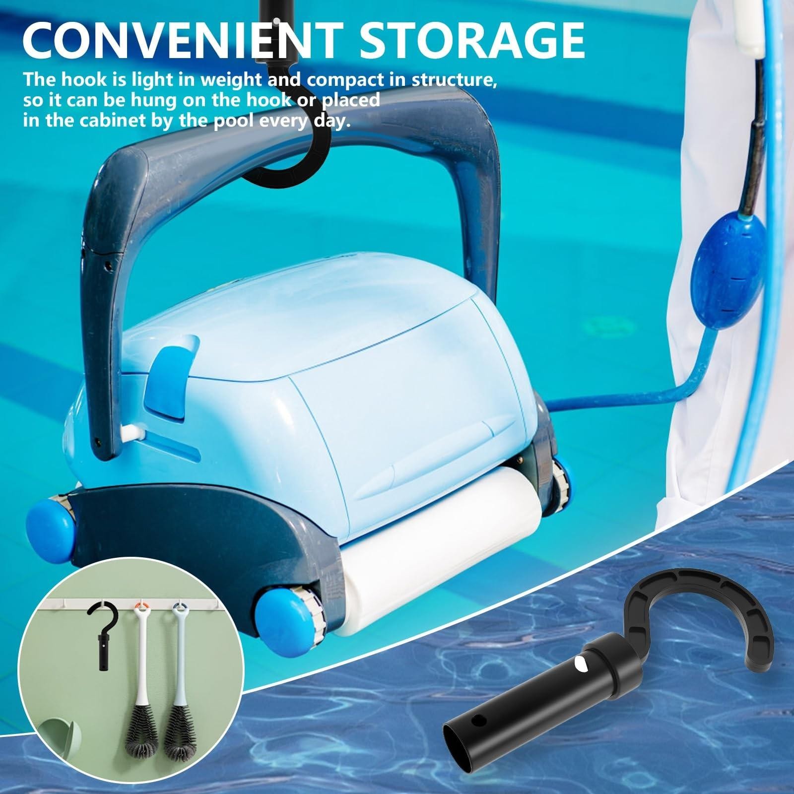 4 Pack Hook for Robotic Pool Cleaner – Universal Pool Hooks for Poles Compatible