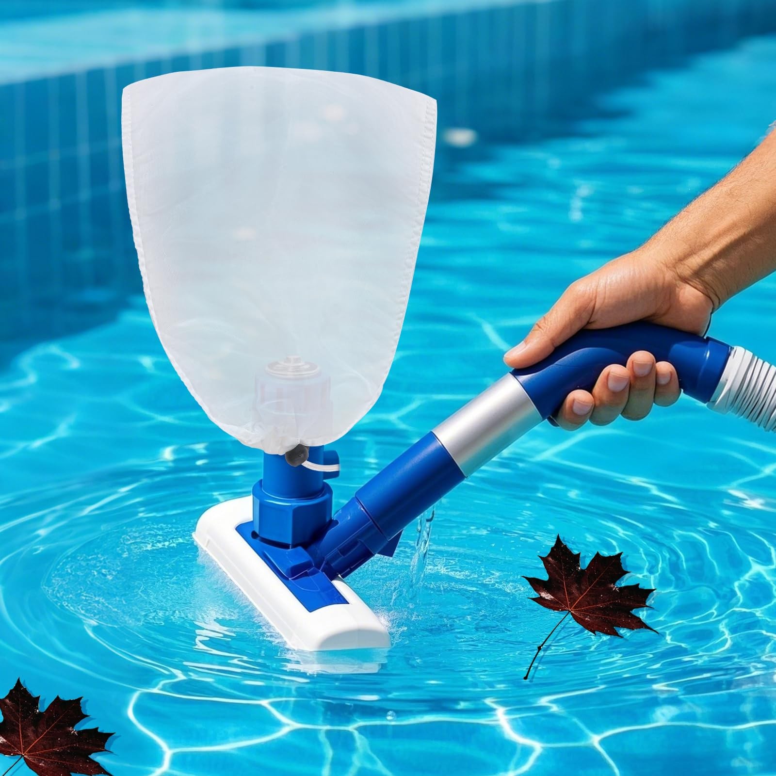 6Pcs Pool Leaf Vacuum Net Bag with Locking Cord, Pool Vacuum Mesh Filter Bag,…