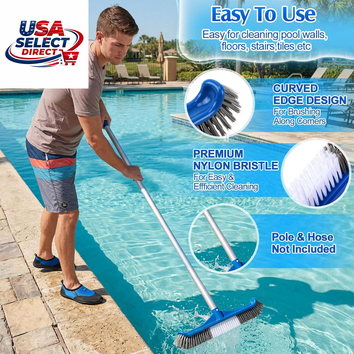 4 Pcs Pool Cleaning Kit for Above Ground & Spa Maintenance